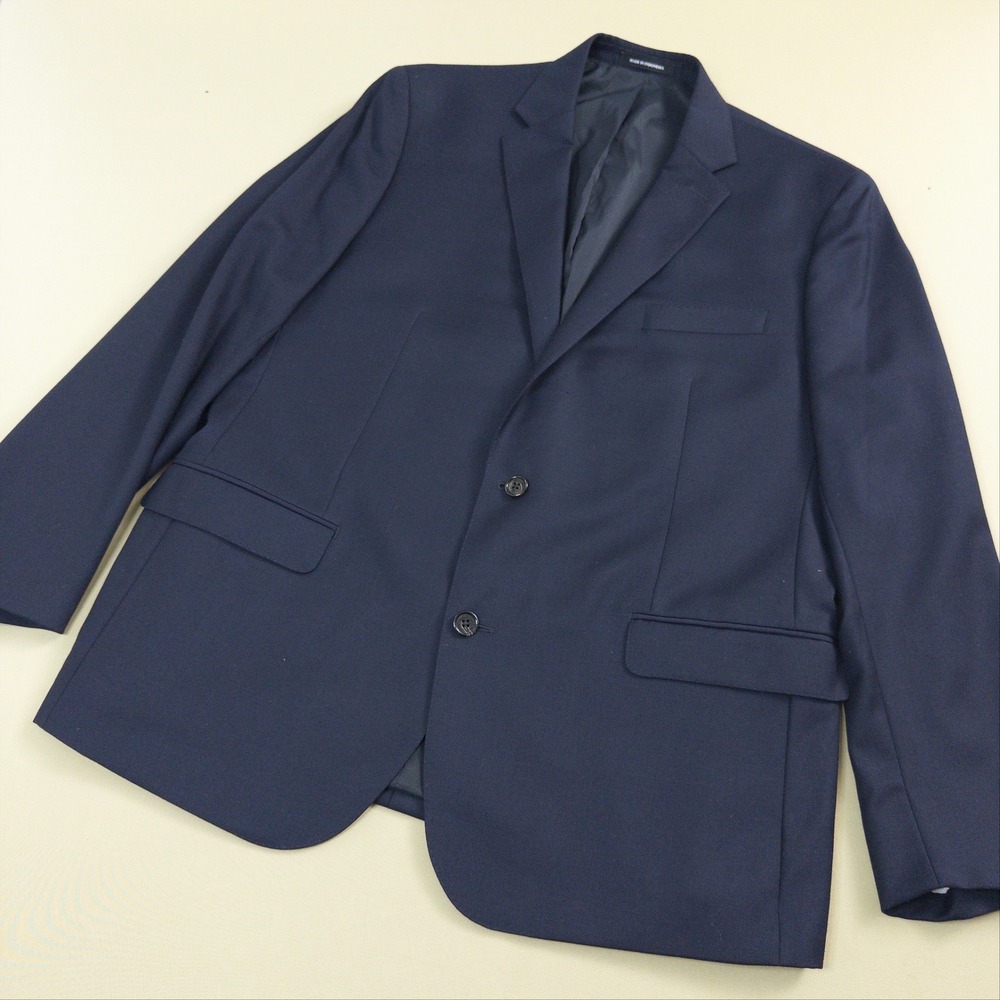 NWOT Lauren Ralph Lauren Blazer Mens 46R Navy Blue Slim Fit 100% Wool Pro.